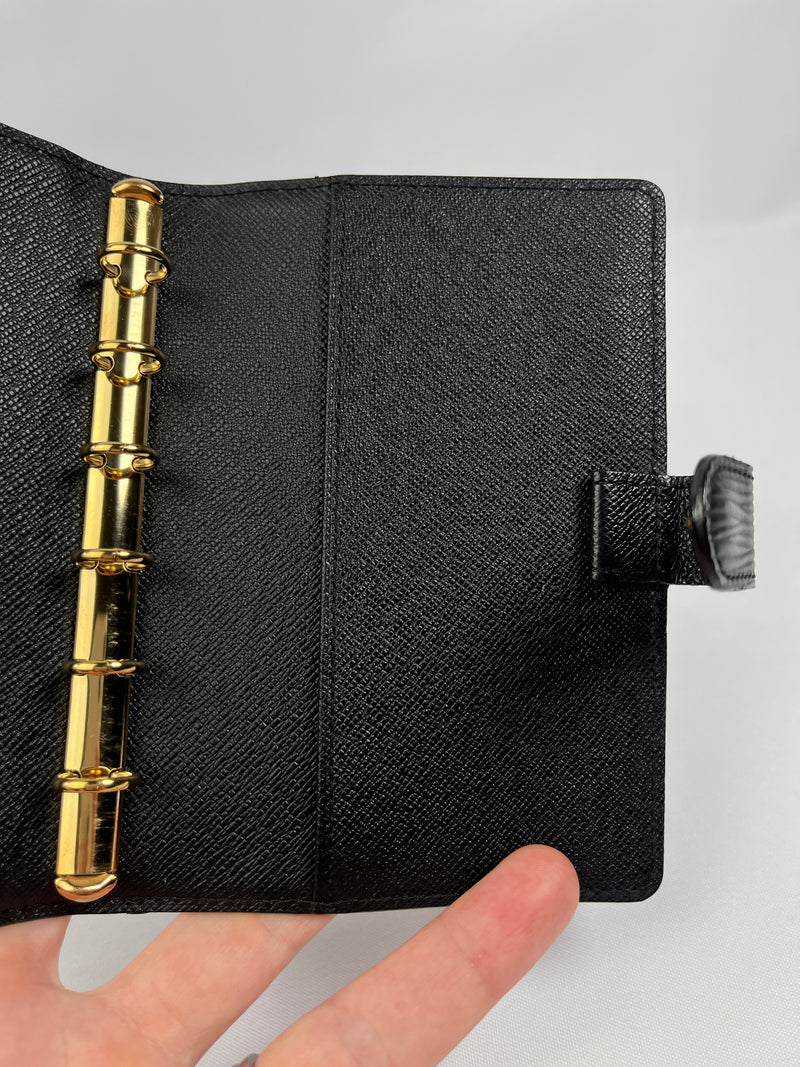LOUIS VUITTON - EPI LEATHER AGENDA PM IN BLACK