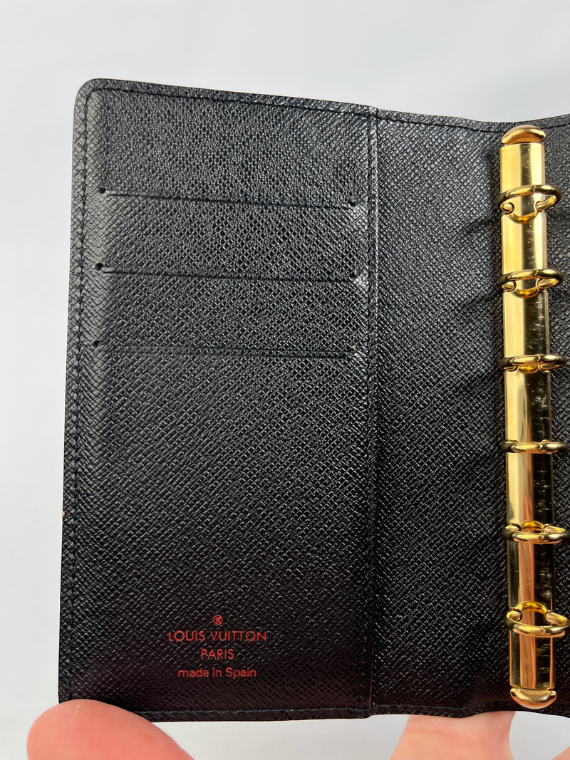 LOUIS VUITTON - EPI LEATHER AGENDA PM IN BLACK