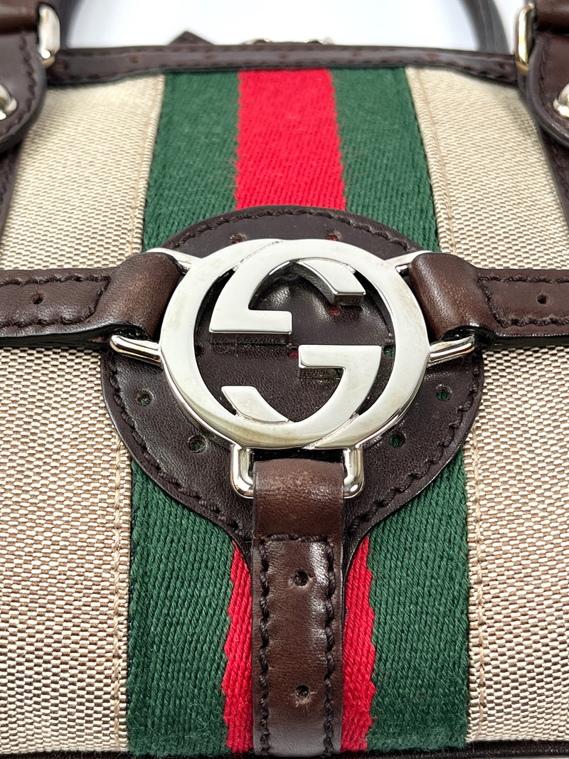 GUCCI - SHERRY INTERLOCKING GG REINS MINI HOBO BAG