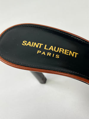 SAINT LAURENT - TRIBUTE MULES IN TAN - SZ 38.5