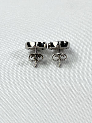 GUCCI - INTERLOCKING G SILVER STUDS EARRINGS