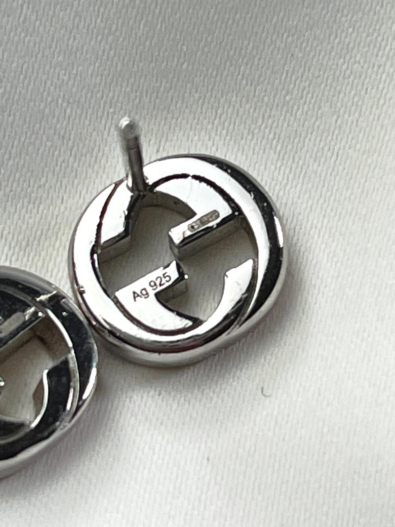 GUCCI - INTERLOCKING G SILVER STUDS EARRINGS
