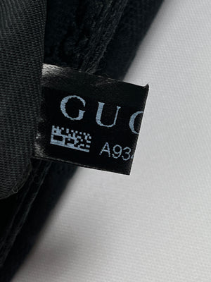 GUCCI - BLACK GG CANVAS BELT WAIST BAG