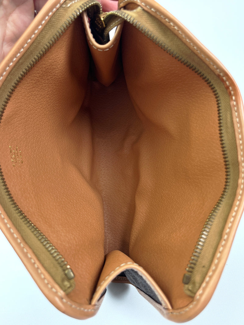 CELINE - VINTAGE MACADAM TRAVEL POUCH 2 PIECE SET