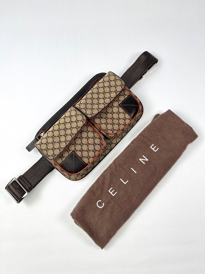 CELINE - MACADAM CANVAS & LEATHER BELT BAG