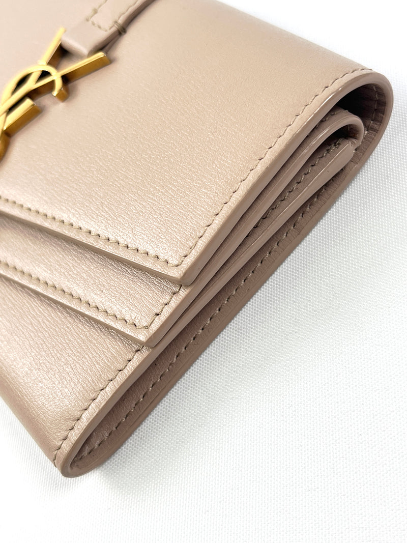 YSL SMOOTH LEATHER SULPICE SMALL MONOGRAM WALLET RE.LUXE AU