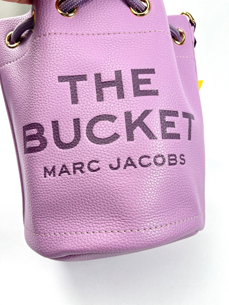 MARC JACOBS - THE LEATHER BUCKET BAG REGAL ORCHID