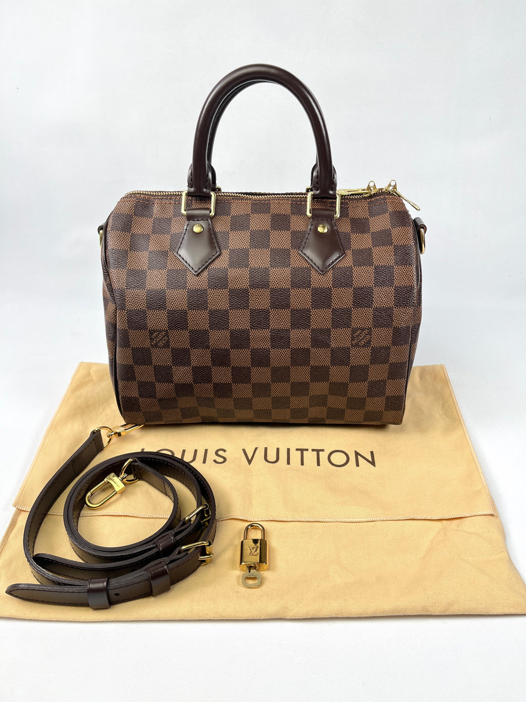 LOUIS VUITTON - SPEEDY BANDOULIERE 25 DAMIER EBENE