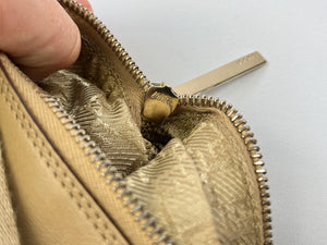 GUCCI - BEIGE LEATHER HOBO BAG WEB STRAP