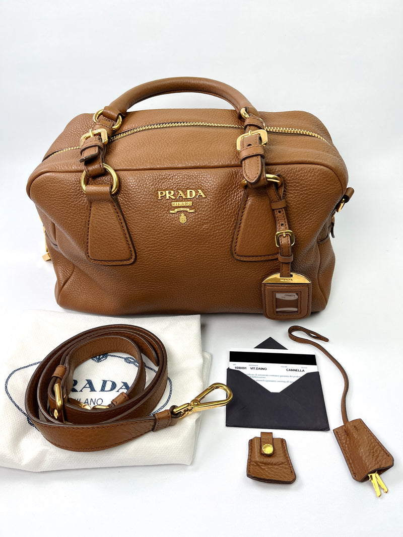 PRADA - BAULETTO BAG VITELLO DAINO MEDIUM