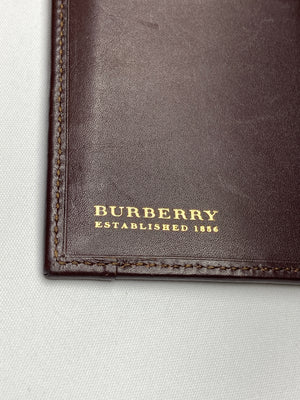 BURBERRY - HAYMARKET CHECK PASSPORT HOLDER CHOCOLATE