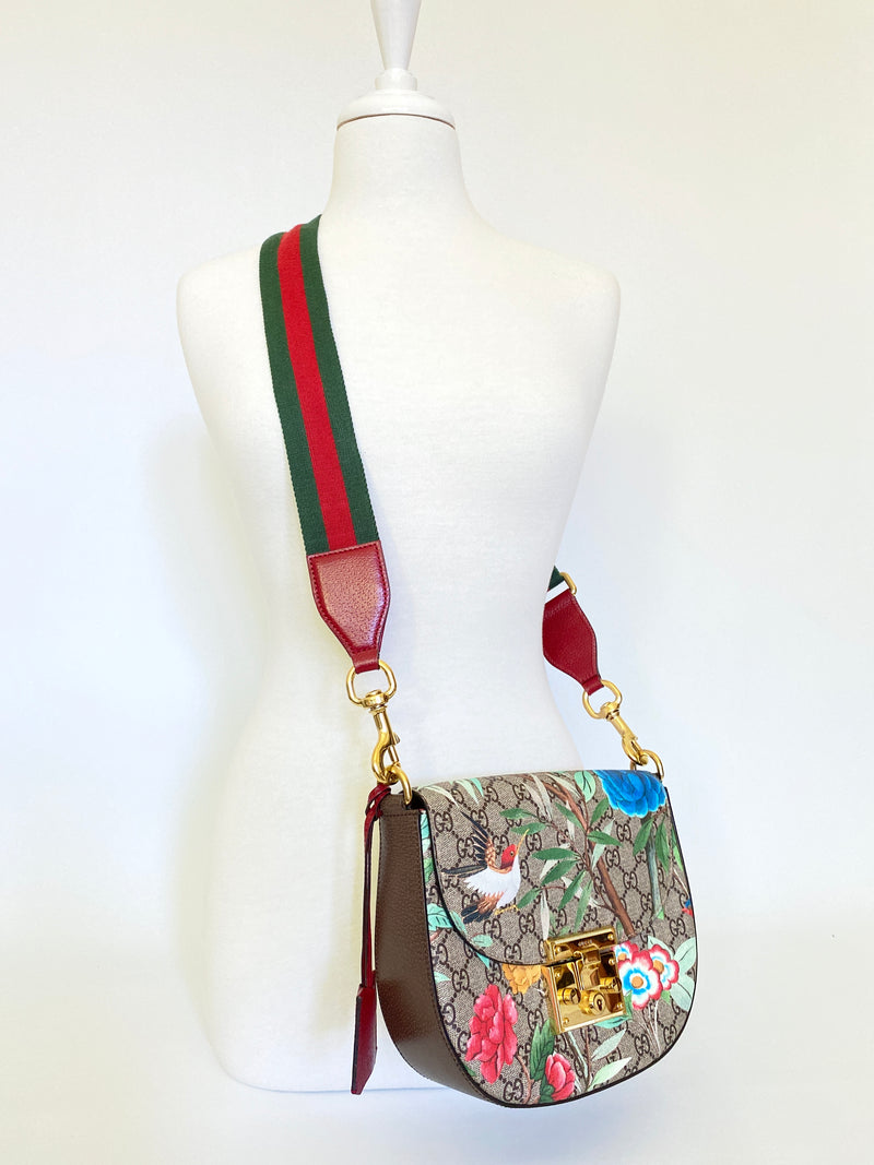 GUCCI - GG SUPREME CANVAS SADDLE BAG IN TIAN PRINT