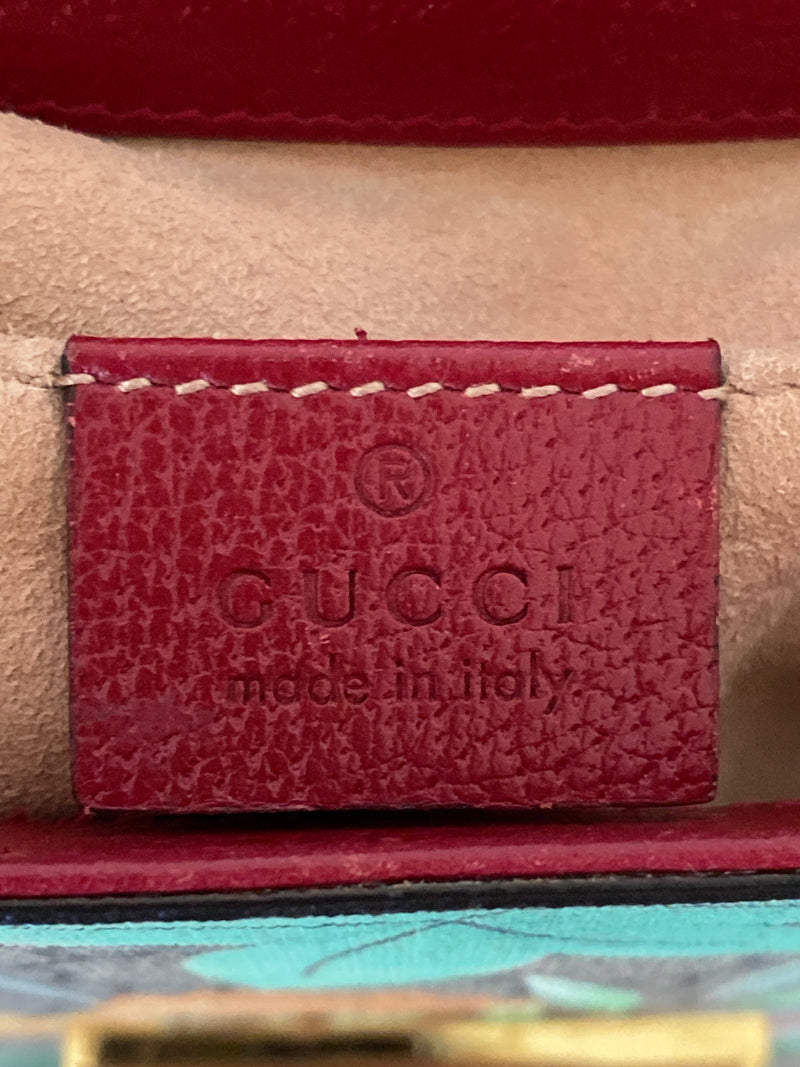 GUCCI - GG SUPREME CANVAS SADDLE BAG IN TIAN PRINT