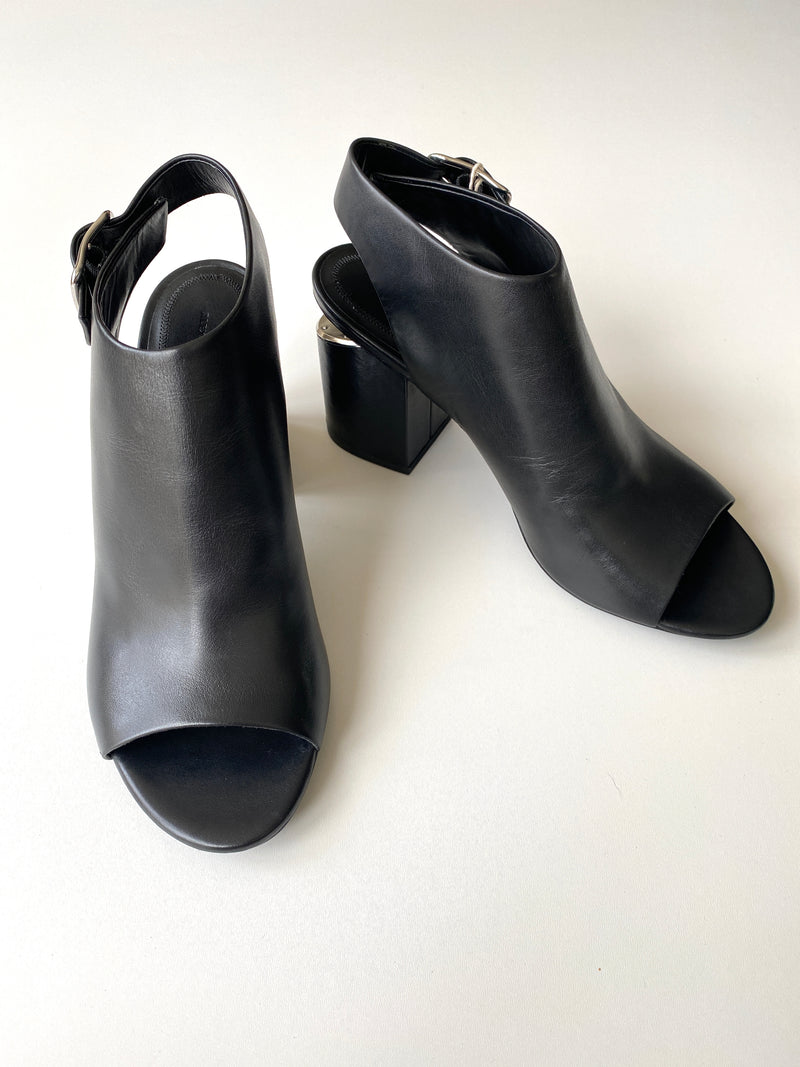 ALEXANDER WANG - NADIA PEEP TOE ANKLE BOOTIES - SZ 40.5 - NEW IN BOX