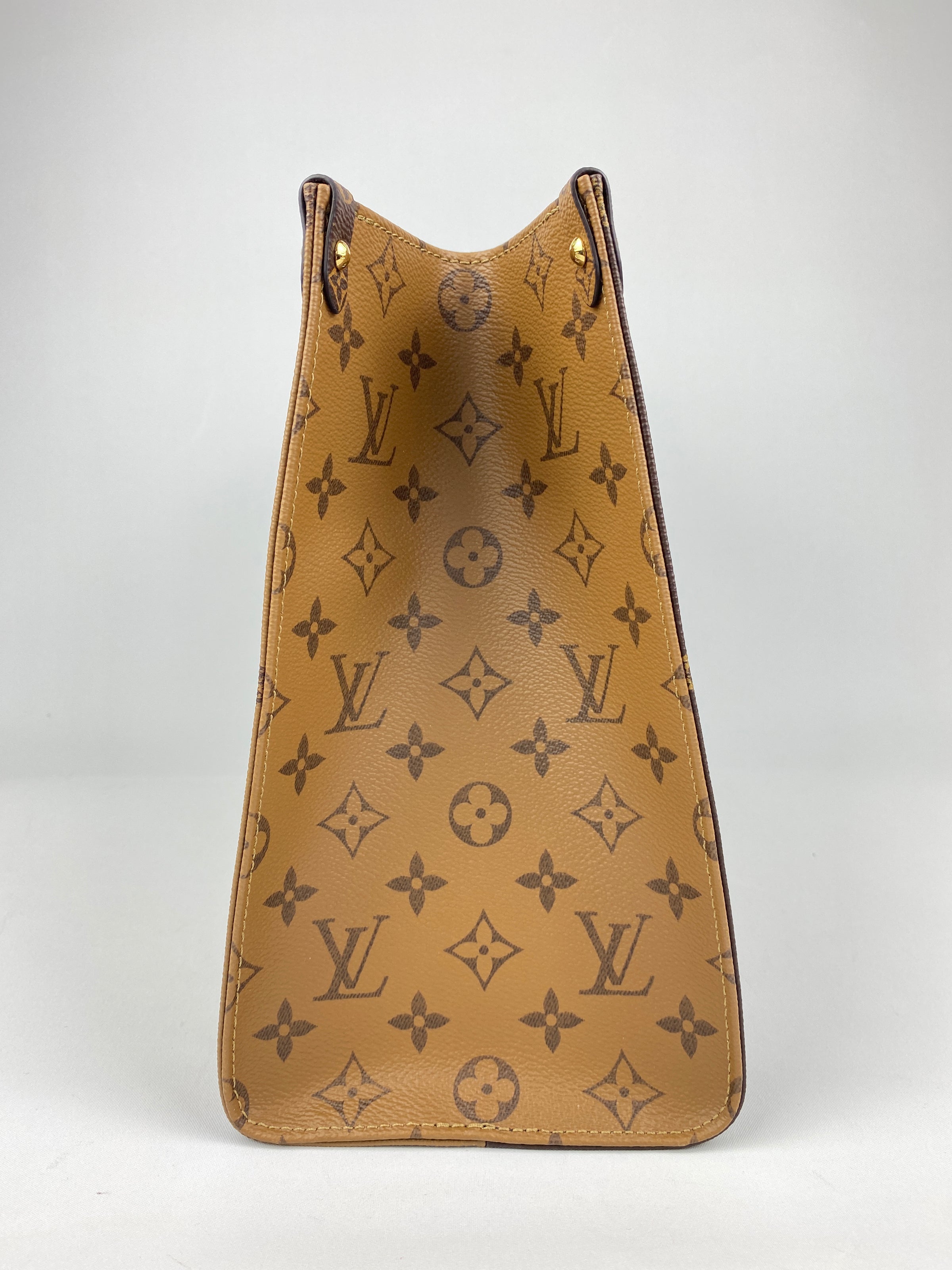 LOUIS VUITTON Double V Monogram Red Leather Tote Shoulder Bag