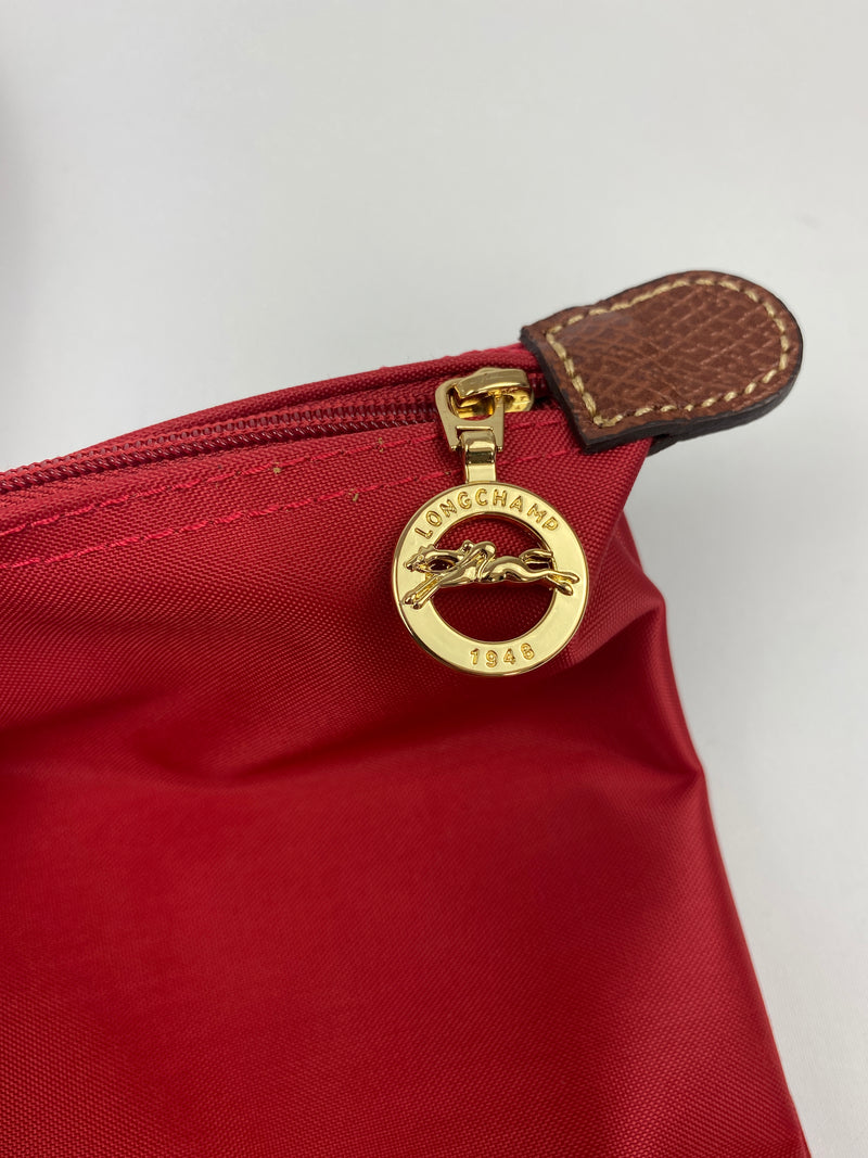 LONGCHAMP - LE PLIAGE LARGE SHOULDER BAG IN RED