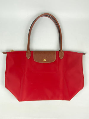 LONGCHAMP - LE PLIAGE LARGE SHOULDER BAG IN RED