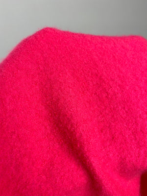 GUCCI -100% CASHMERE V NECK SWEATER IN BRIGHT PINK - SZ MED