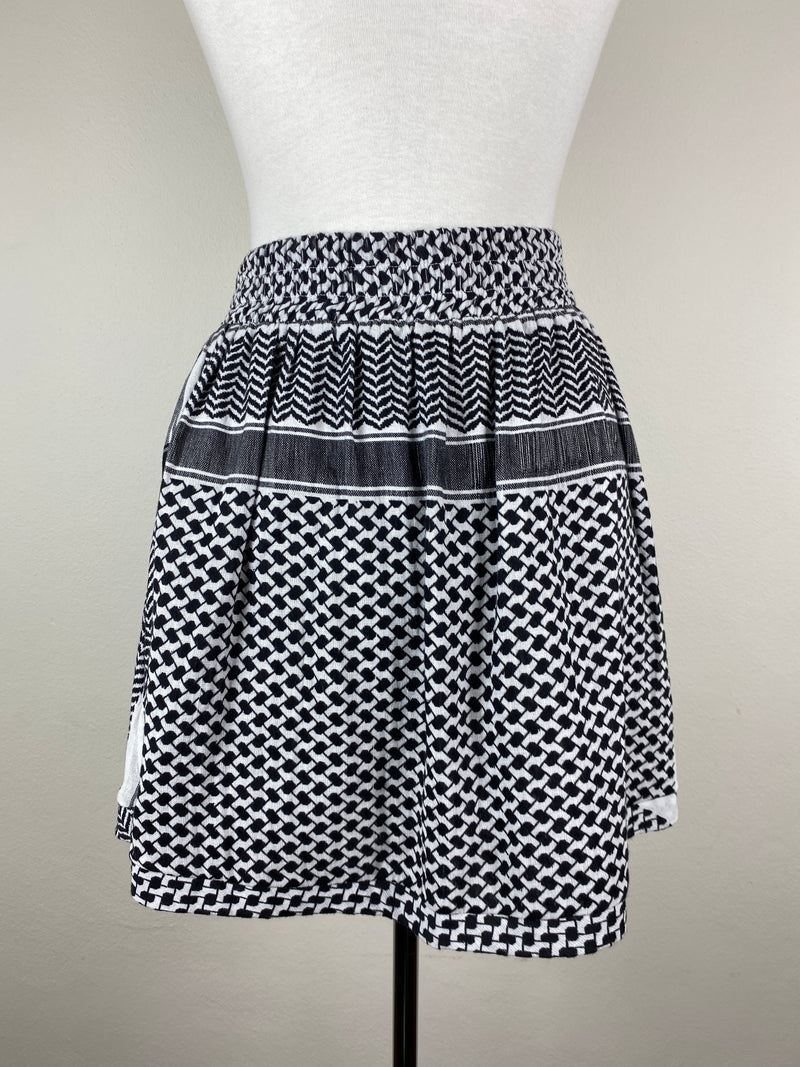 CECILIE COPENHAGEN - BLACK & WHITE BASIC SKIRT - SZ M - AS NEW