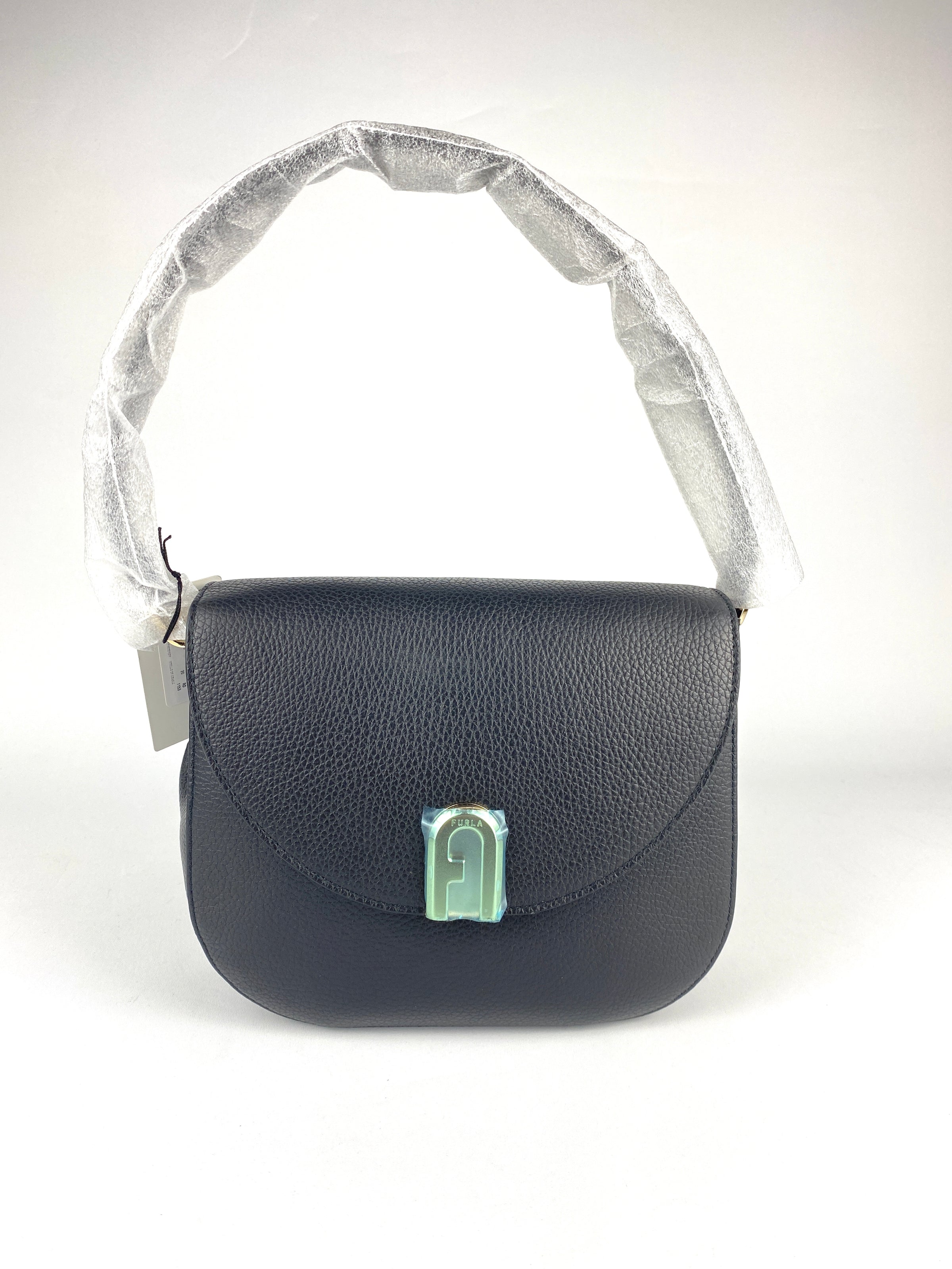 FURLA SLEEK SMALL CROSS BODY IN BLACK LEATHER BRAND NEW RE.LUXE AU