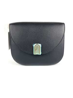 FURLA - SLEEK SMALL CROSS BODY IN  BLACK LEATHER - BRAND NEW