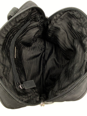 PRADA - VINTAGE BLACK NYLON LOCK & KEY TOTE BAG