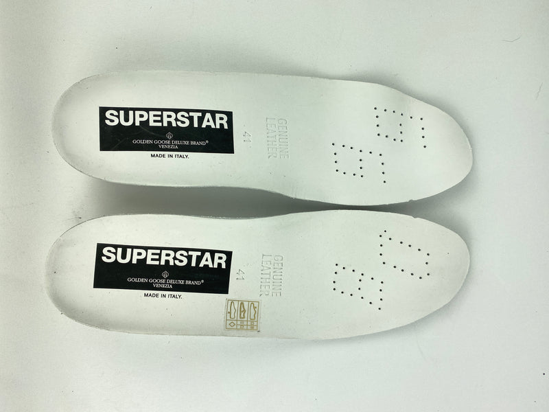 GOLDEN GOOSE - SUPERSTAR BLACK GLITTER YELLOW - SIZE 41 NEW IN BOX