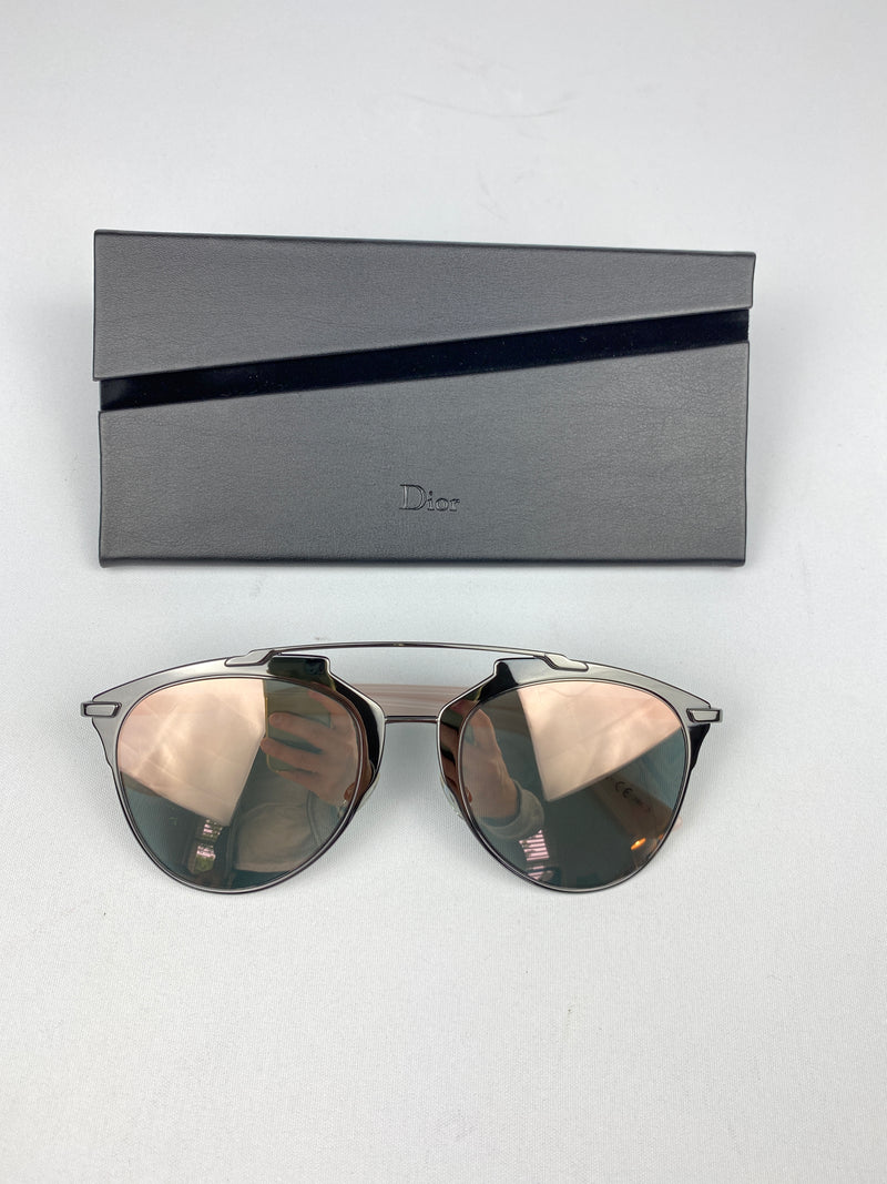 DIOR - REFLECTED AVIATOR SUNNIES RUTHENIUM PINK/PEARL PINK