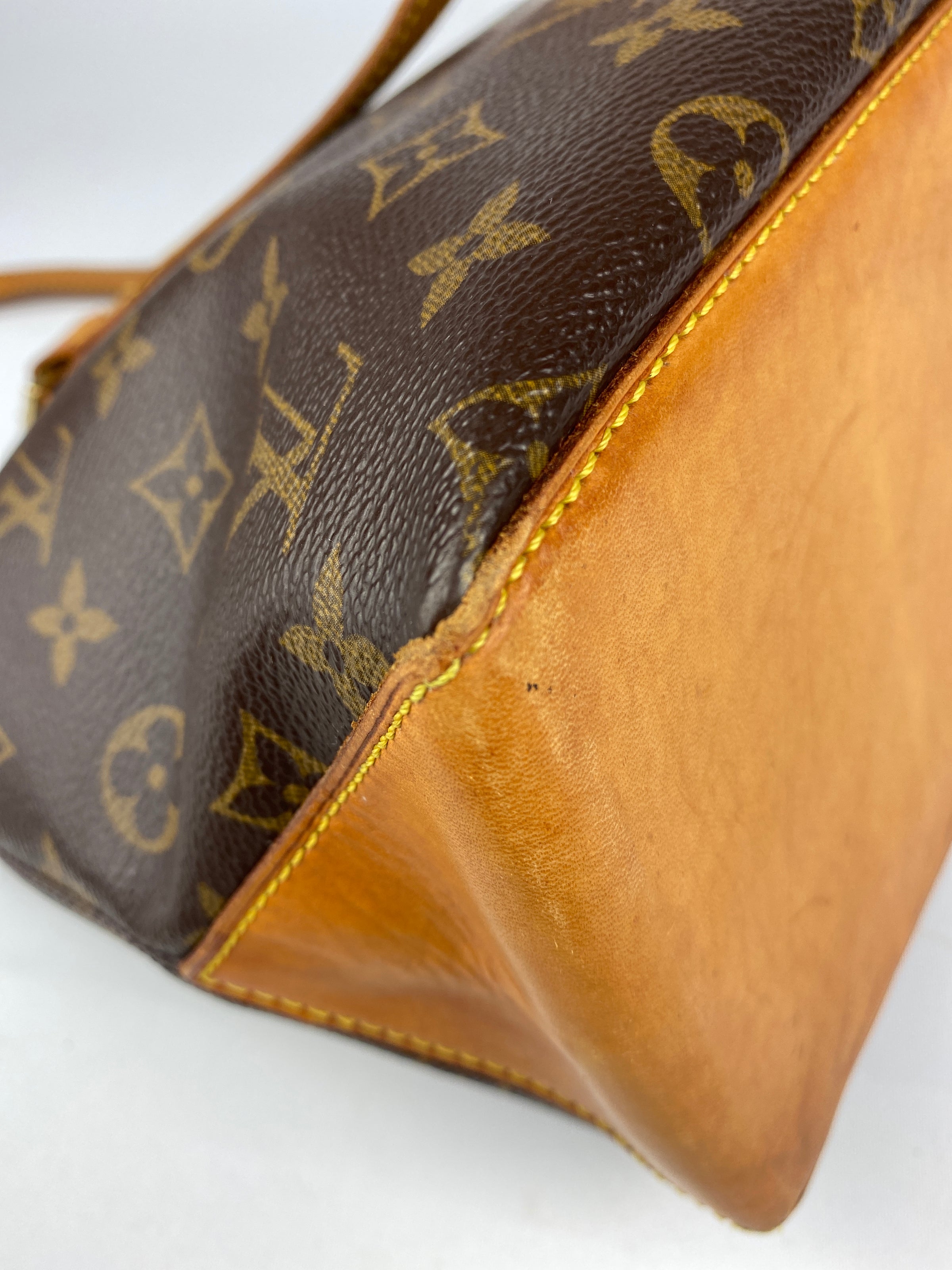 LOUIS VUITTON Cabas Piano Monogram Canvas Shoulder Bag Brown