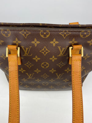 Authentic Louis Vuitton Cabas Piano Brown Monogram Leather