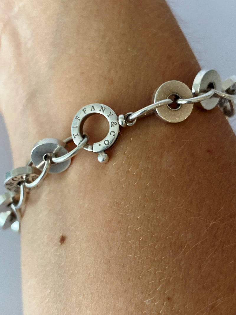 TIFFANY & CO. - TIFFANY 1837 STIRLING SILVER CIRCLE DISC LINK BRACELET