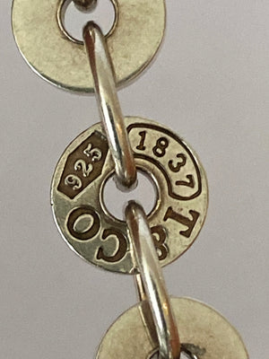 TIFFANY & CO. - TIFFANY 1837 STIRLING SILVER CIRCLE DISC LINK BRACELET