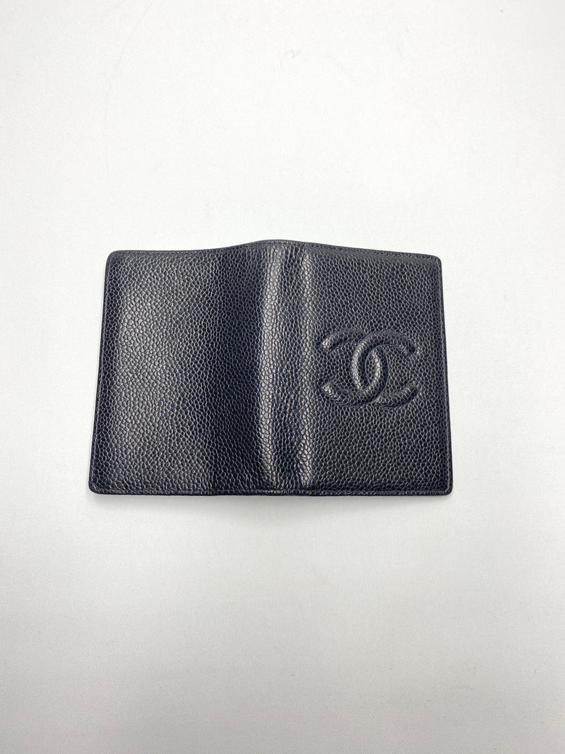 CHANEL - TIMELESS CC BLACK LEATHER CARD HOLDER POCKET ORGANISER