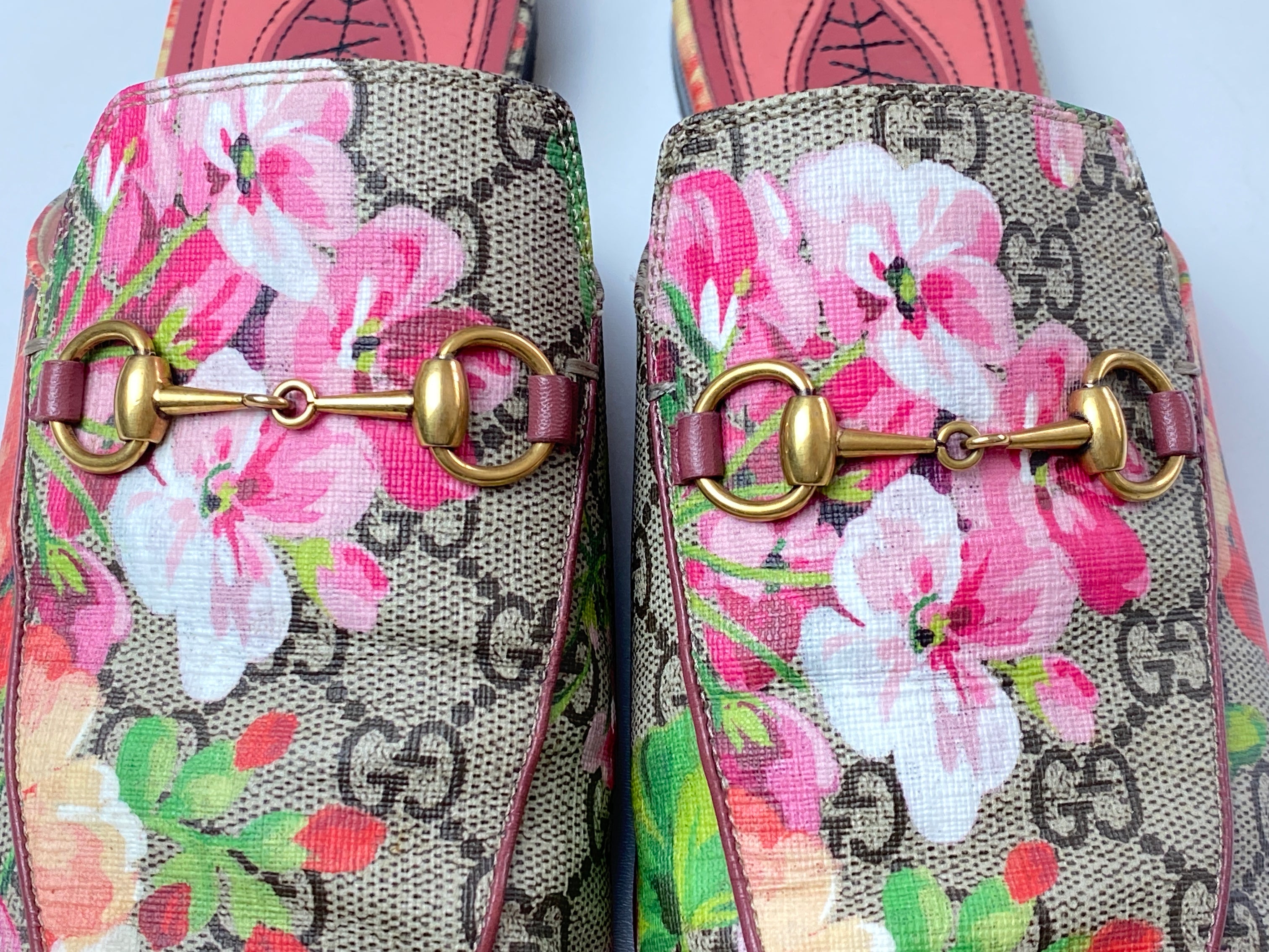 GUCCI PRINCETON GG BLOOMS MULES SZ 39 RE.LUXE AU
