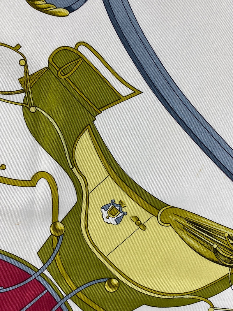 HERMÉS - SPRINGS BY PHILIPPE LEDOUX SILK SCARF 90