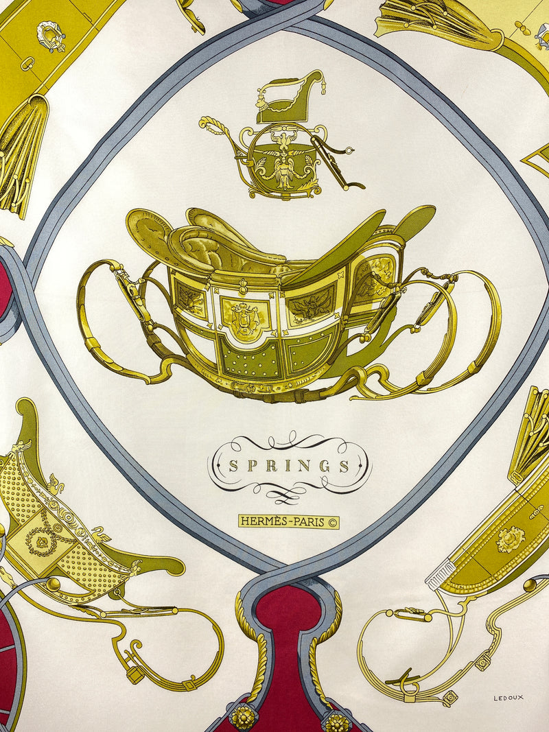 HERMÉS - SPRINGS BY PHILIPPE LEDOUX SILK SCARF 90
