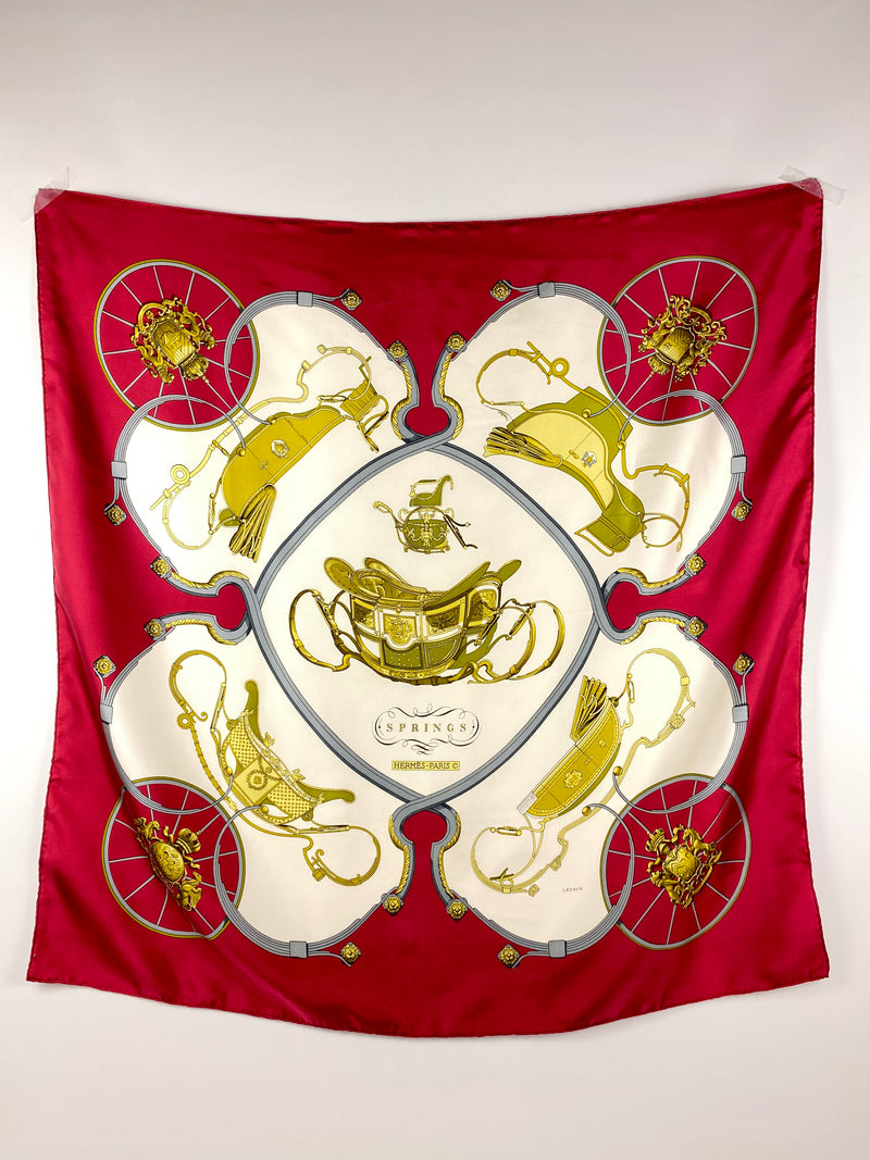 HERMÉS - SPRINGS BY PHILIPPE LEDOUX SILK SCARF 90