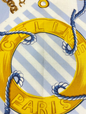 CELINE - CHAIN & MEDALLION COTTON NECKERCHIEF - VINTAGE