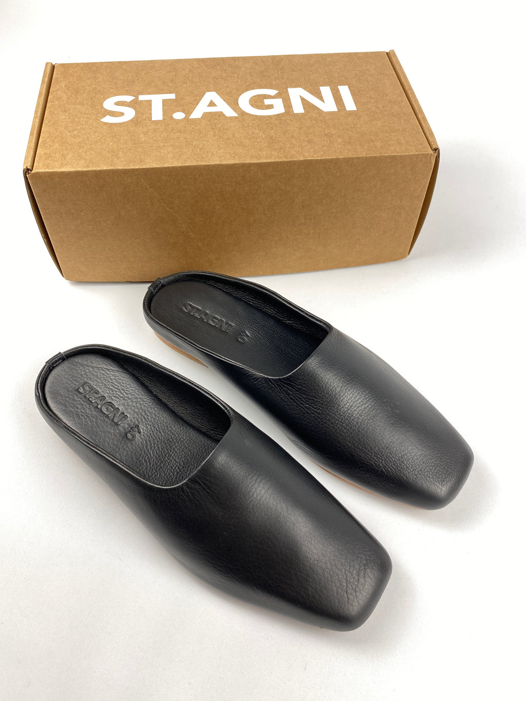 ST AGNI - LITA LOAFER SLIDE IN BLACK - SZ 40 - NEW IN BOX