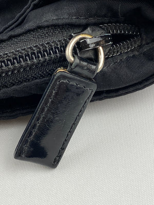 PRADA - VINTAGE BLACK TESSUTO MESSENGER CROSS BODY BAG