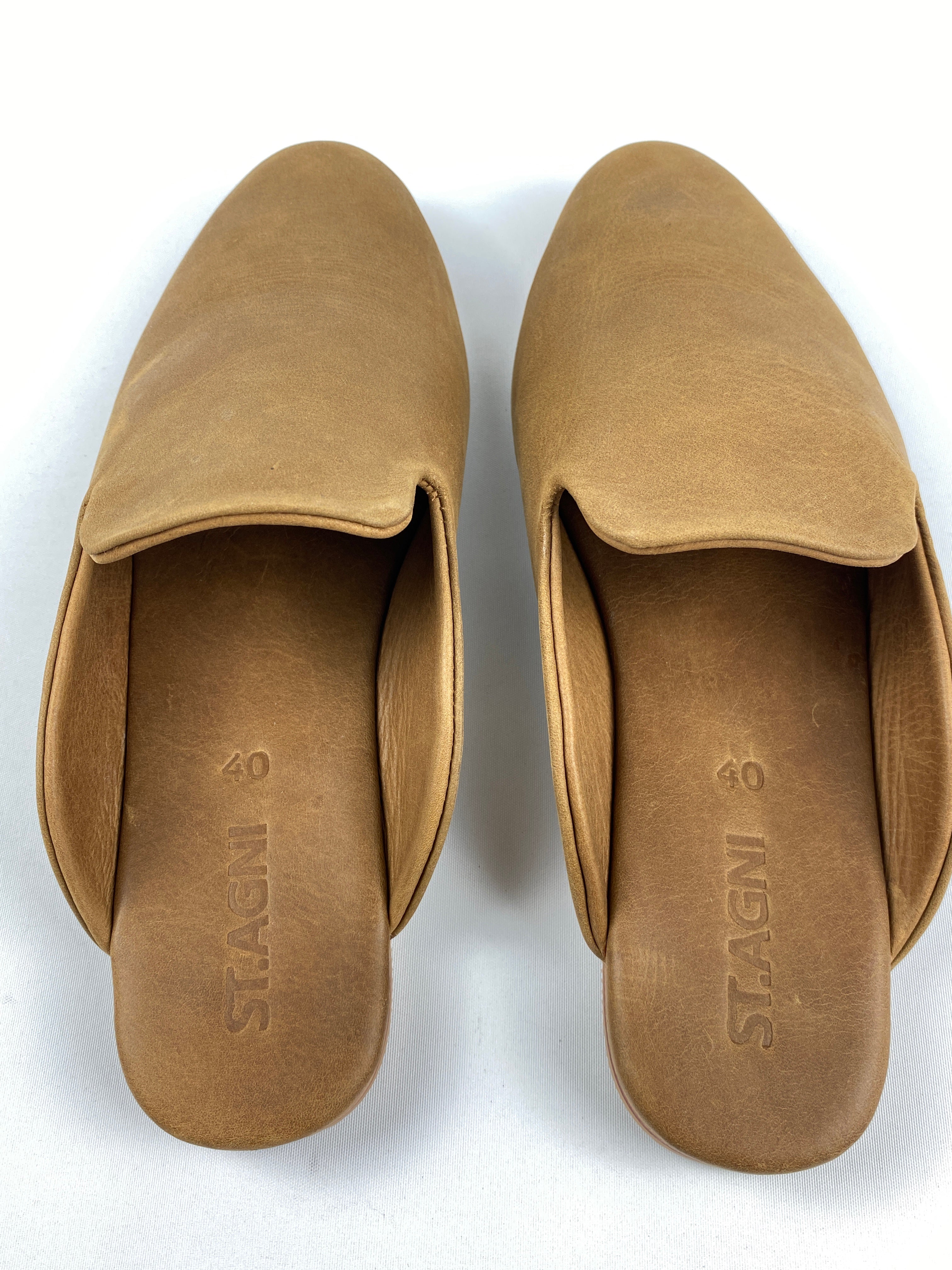 ST AGNI HUGO LOAFER SLIDE IN HAVANA SZ 40 NEW IN BOX RE.LUXE AU