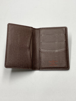 LOUIS VUITTON - POCKET ORGANISER WALLET IN DAMIER EBENE