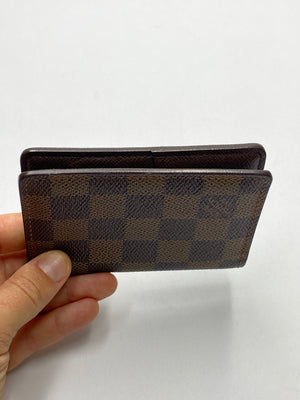 LOUIS VUITTON - POCKET ORGANISER WALLET IN DAMIER EBENE