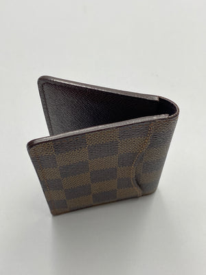 LOUIS VUITTON - POCKET ORGANISER WALLET IN DAMIER EBENE