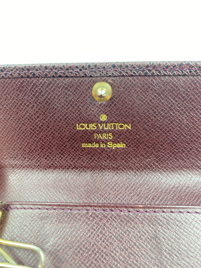 LOUIS VUITTON - BROWN TAIGA LEATHER MULTICLES 4 KEY HOLDER