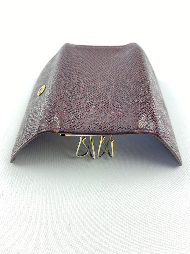 LOUIS VUITTON - BROWN TAIGA LEATHER MULTICLES 4 KEY HOLDER
