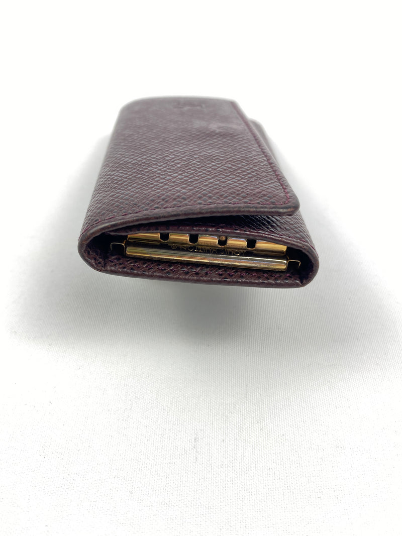 LOUIS VUITTON - BROWN TAIGA LEATHER MULTICLES 4 KEY HOLDER