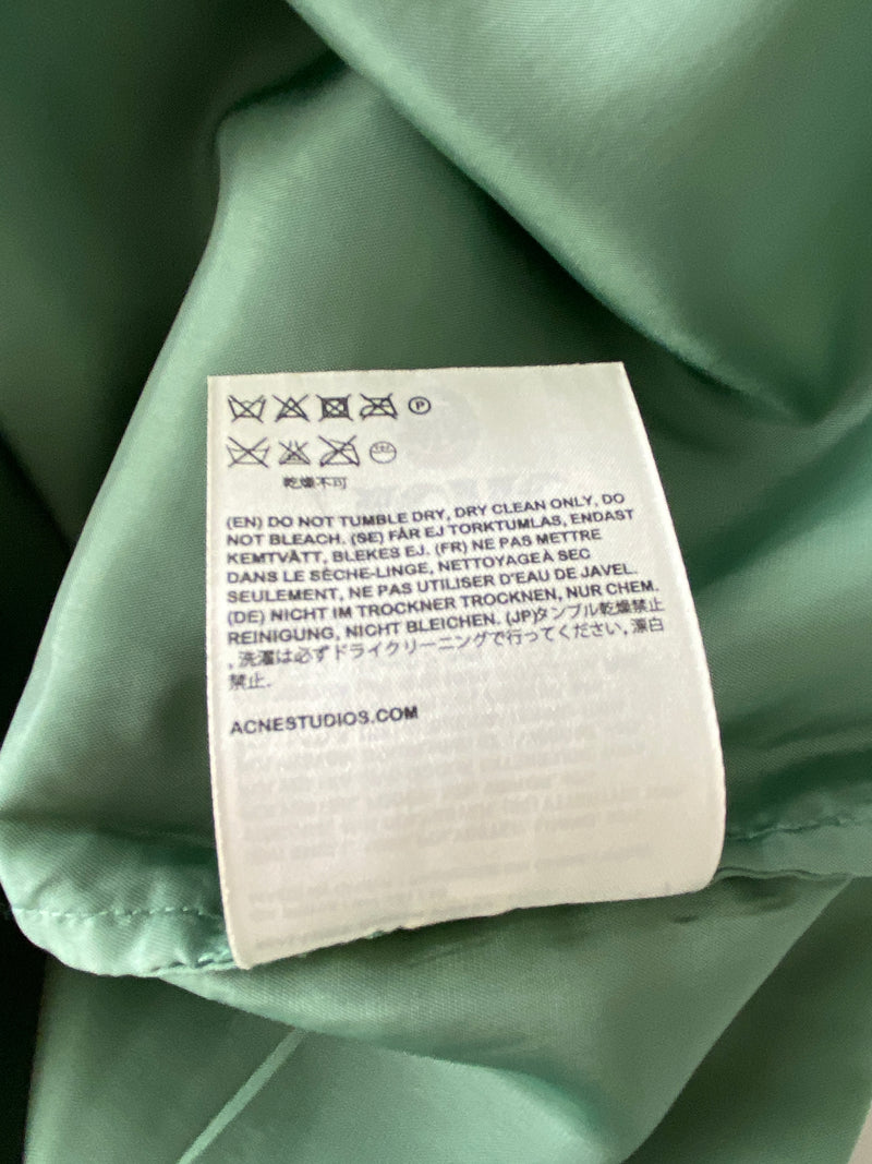 ACNE STUDIOS - MALLORY CONTRAST DRESS GREEN - SZ 40 / 12 AUS