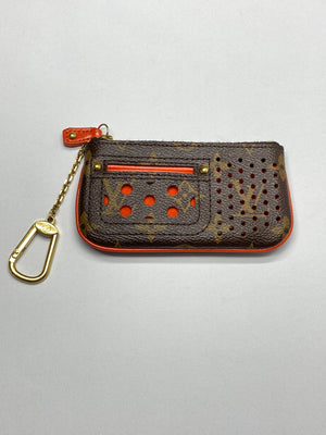 LOUIS VUITTON - MONOGRAM PERFORATED KEY POUCH ORANGE