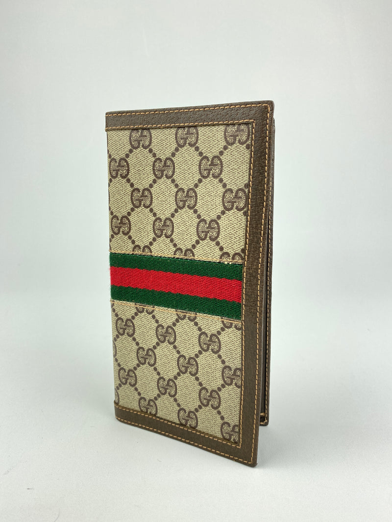 GUCCI - GG SUPREME CANVAS LONG BIFOLD WALLET
